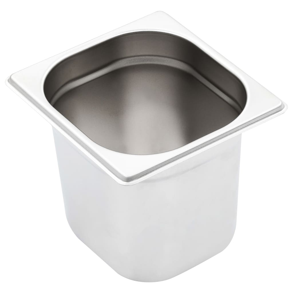 Recipientes gastronorm 8 pcs gn 1/6 150 mm aço inoxidável