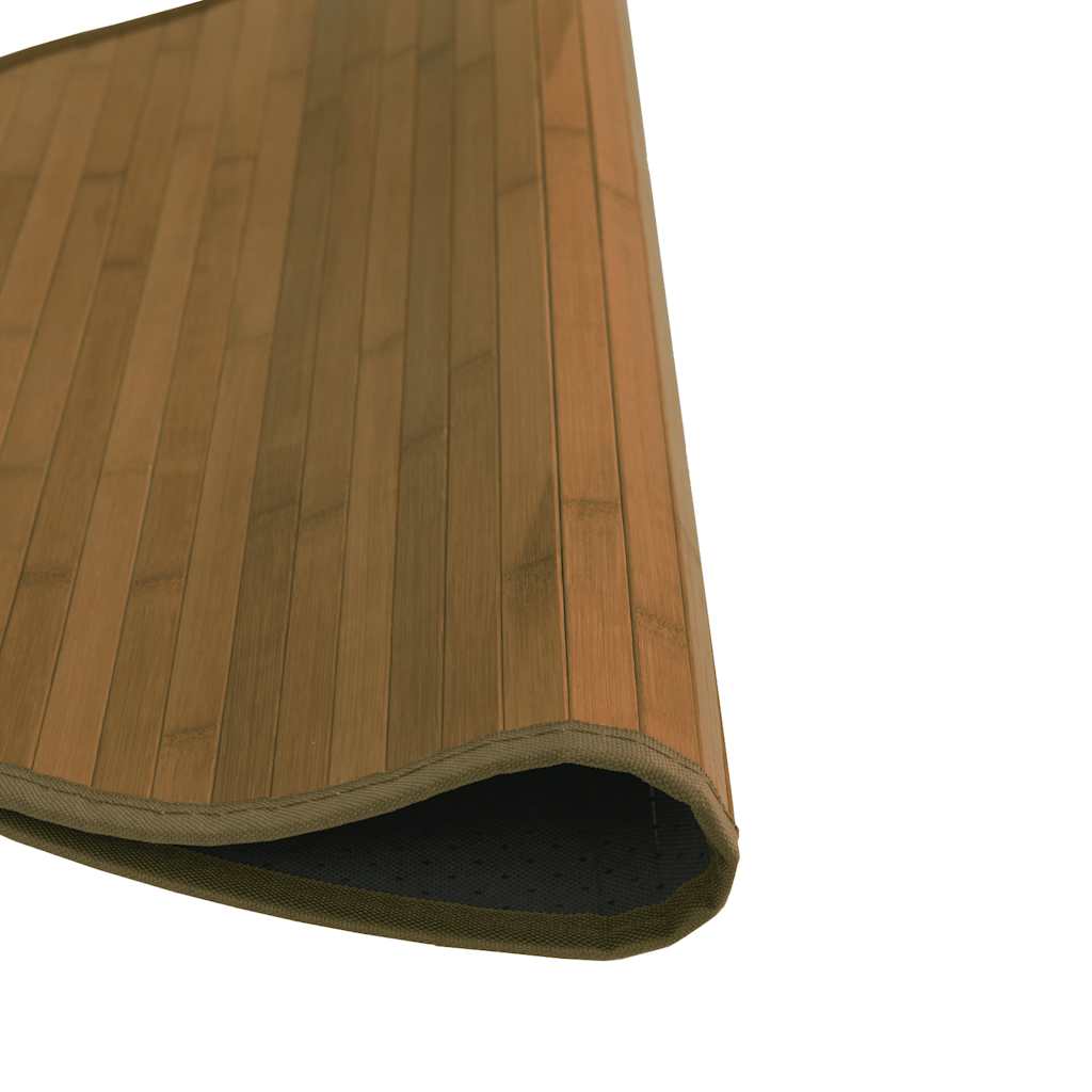 Tapete redondo 80 cm bambu castanho