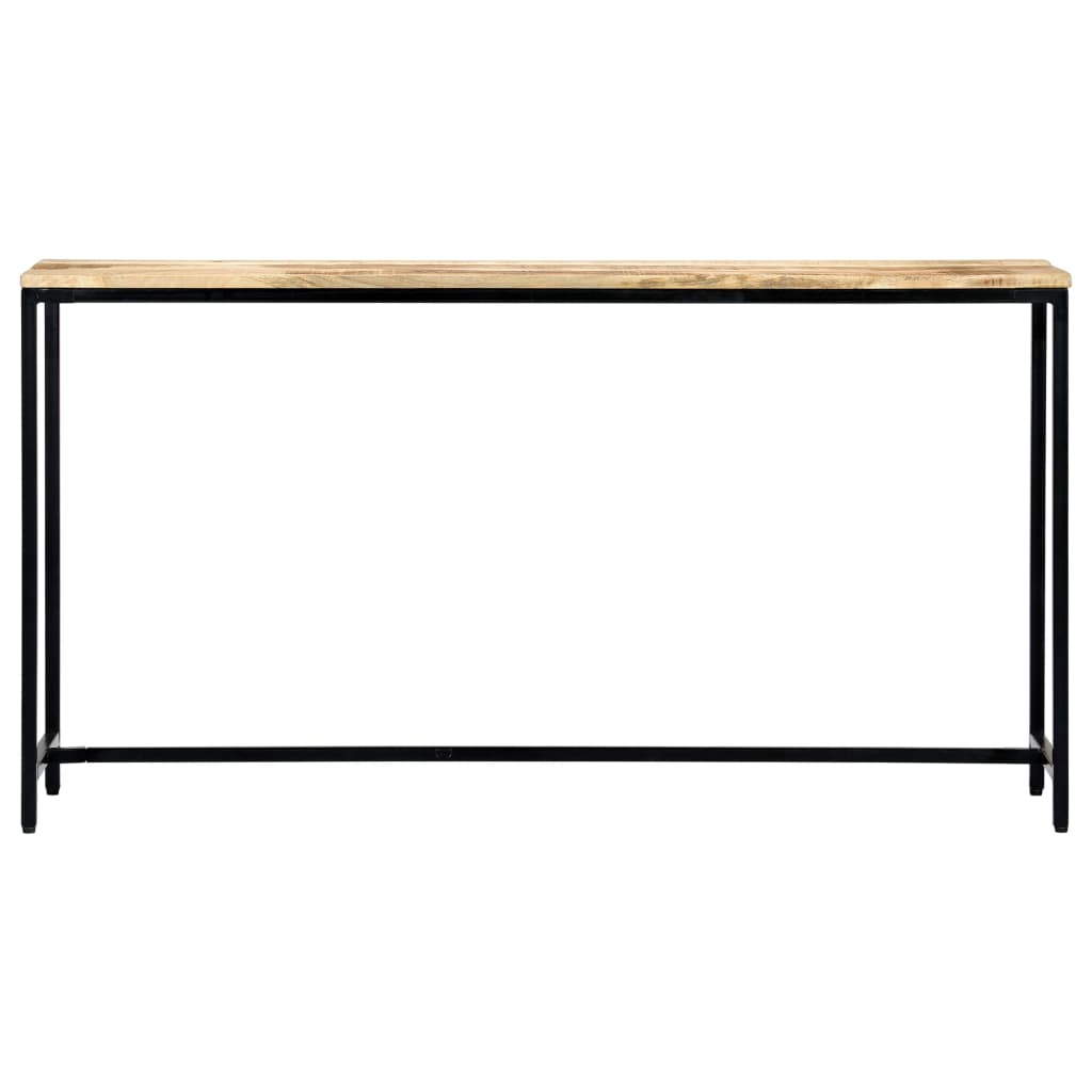 Mesa consola 140x35x76 cm madeira de mangueira maciça áspera