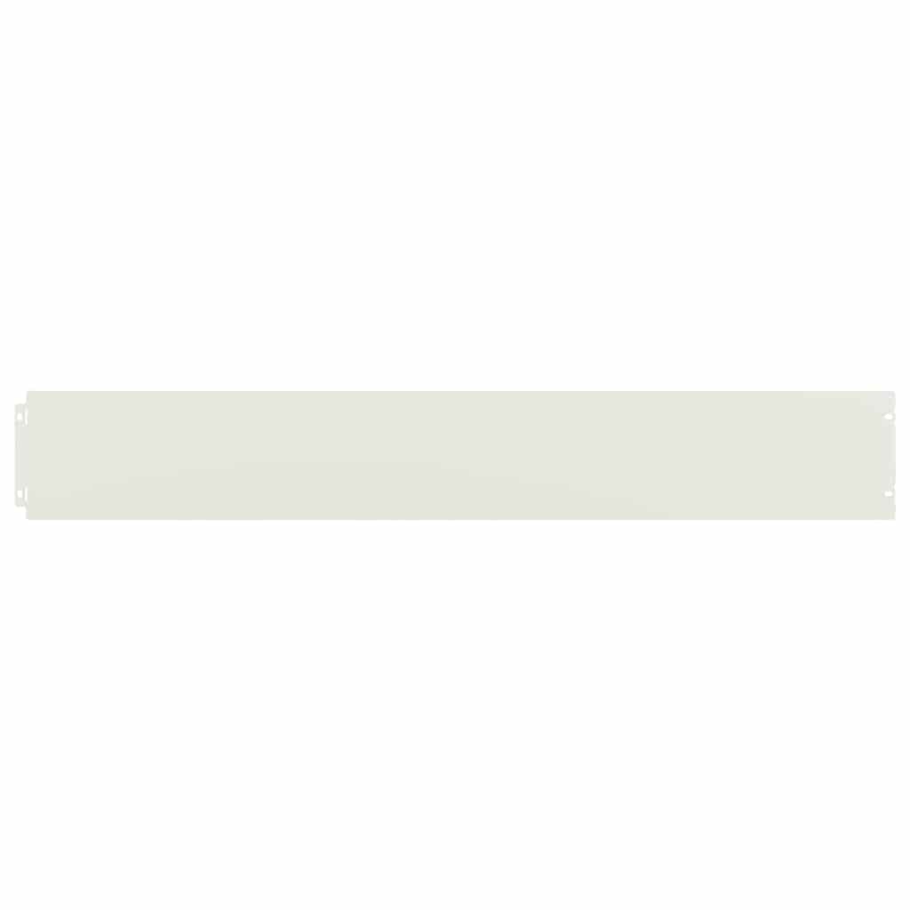 Orlas de relva 10 pcs branco 15x103 cm aço laminado a frio