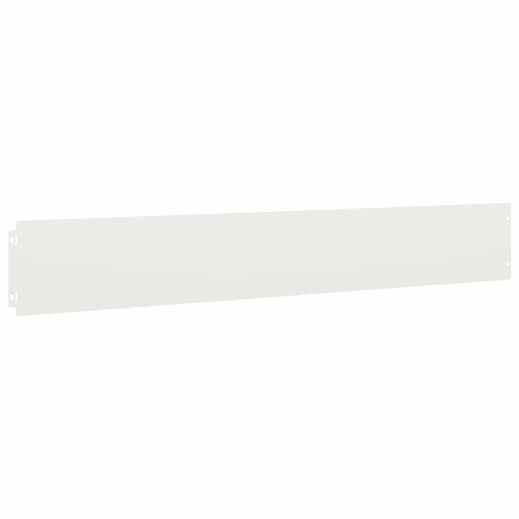 Orlas de relva 10 pcs branco 15x103 cm aço laminado a frio