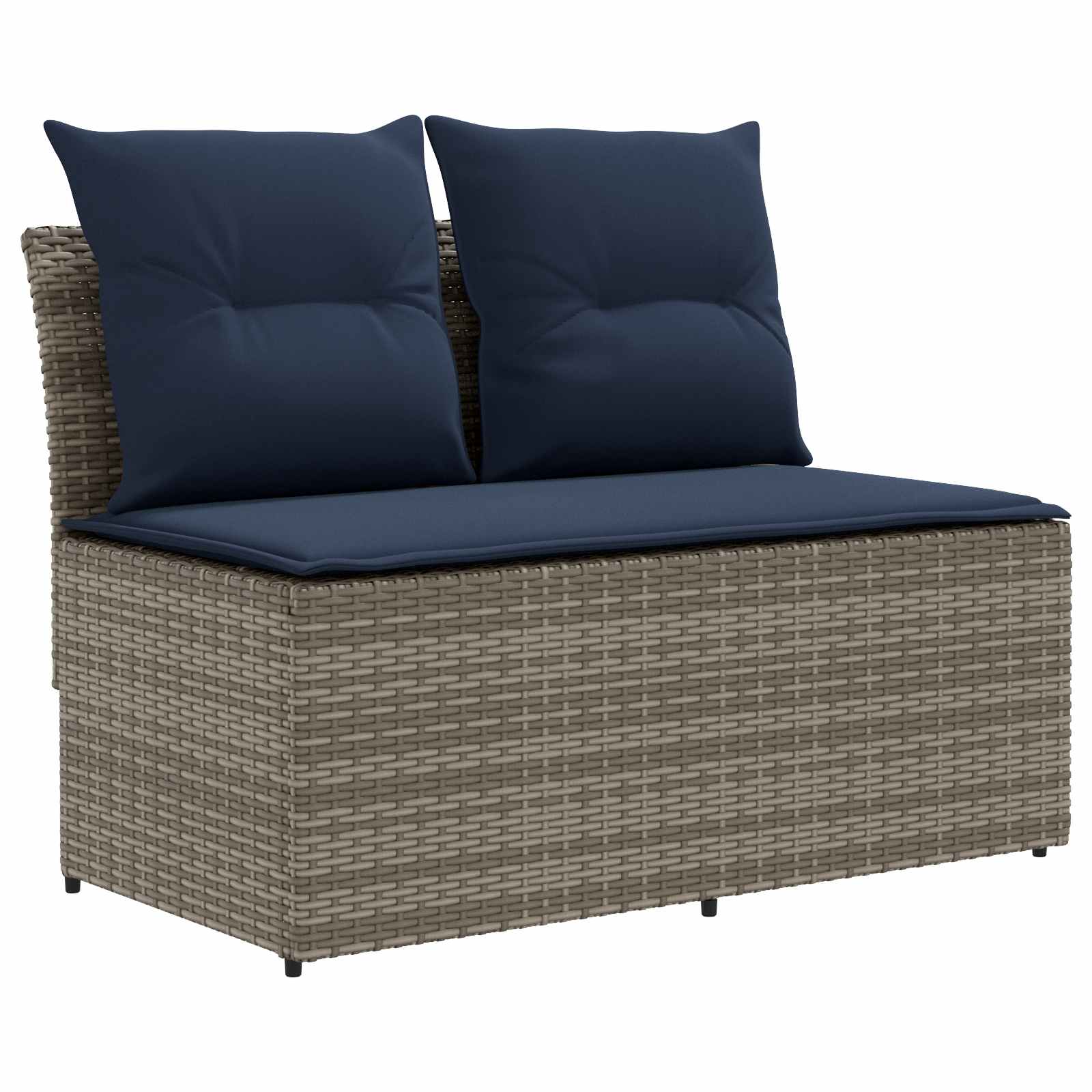 2 Peça sofá do meio para jardim com mesa elevatória vime PE