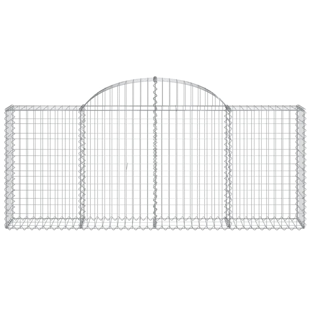 Cestos gabião arqueados 15pcs 200x30x80/100cm ferro galvanizado