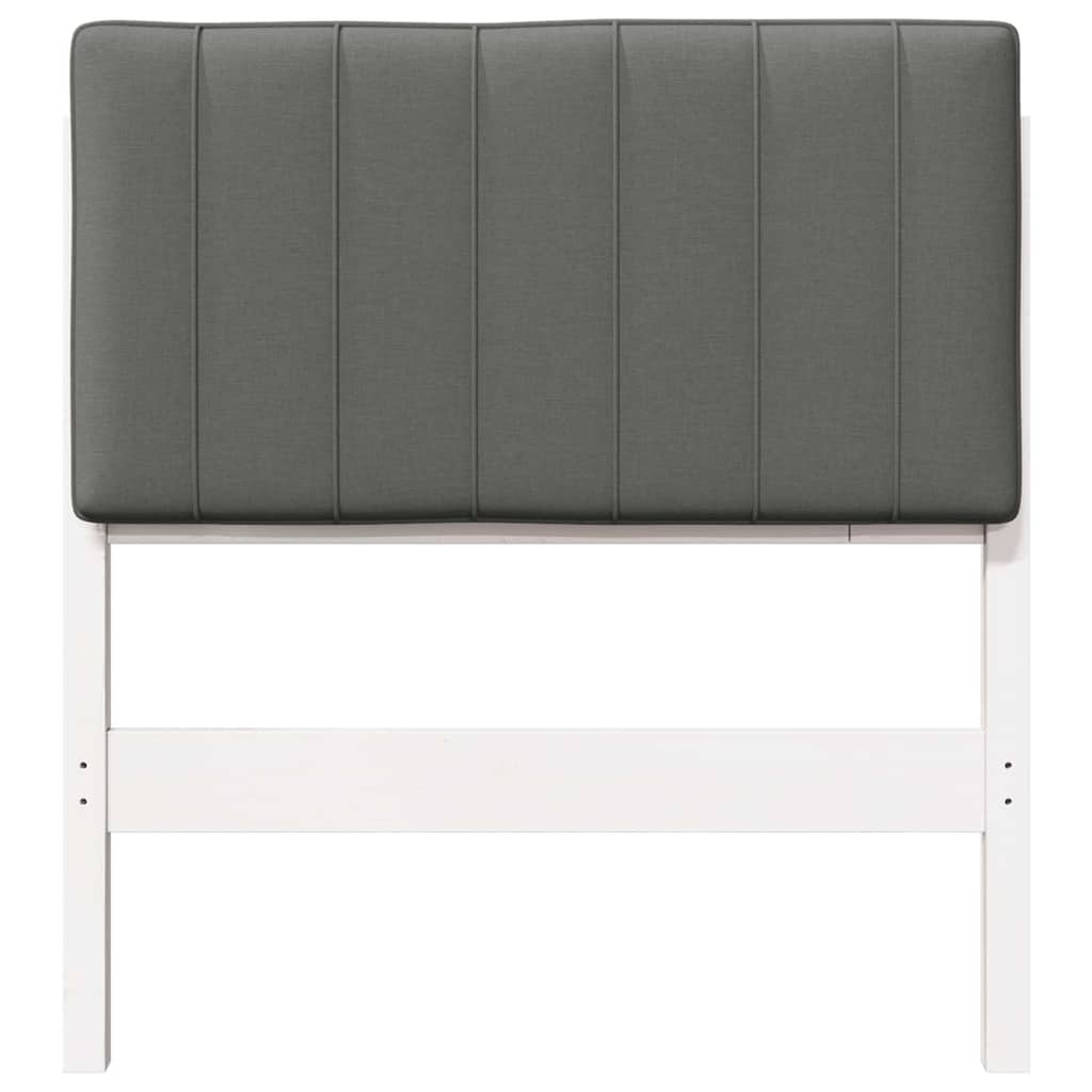 Cabeceira estofada com cabeceira branco e cinza claro 80 cm