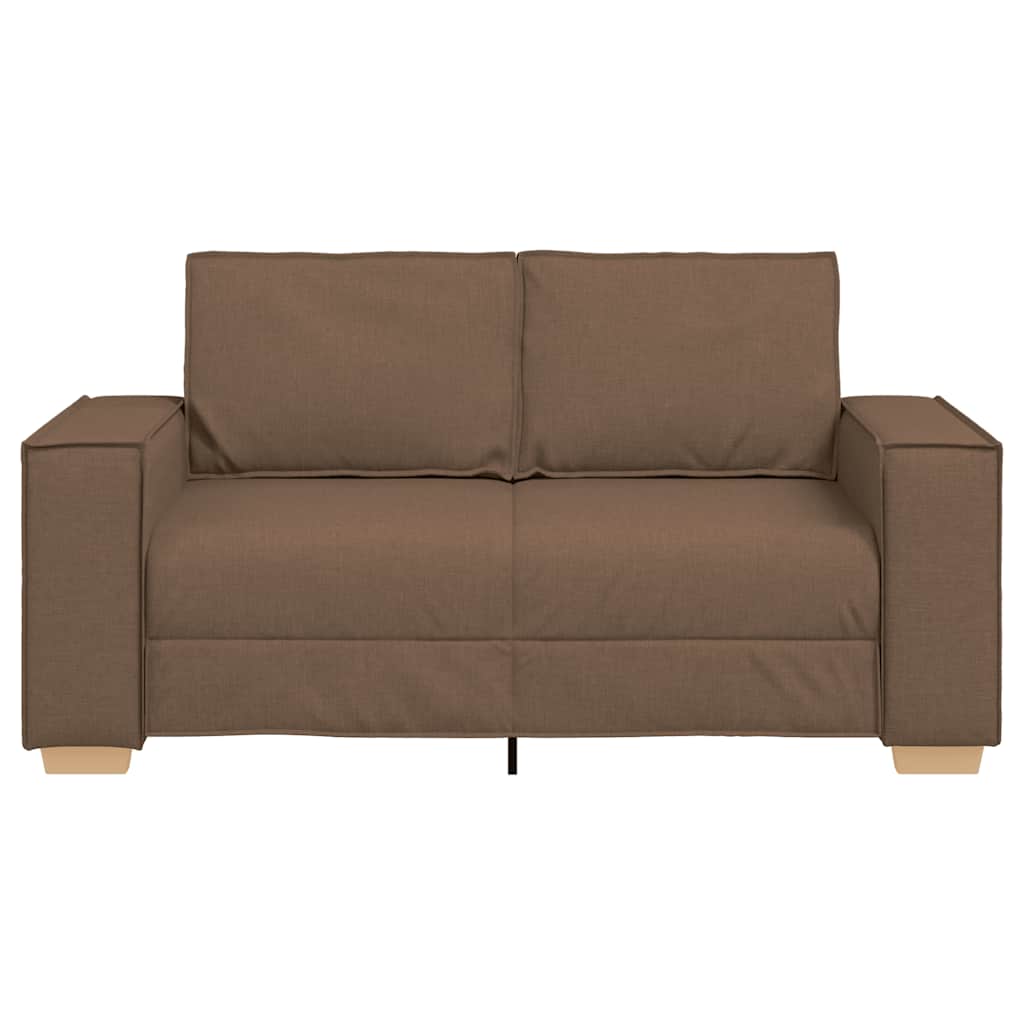 Sofá de 2 lugares marrom 160x78x84 cm tecido