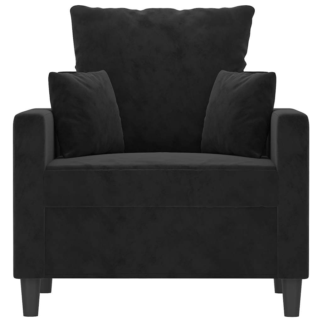 Poltrona 60 cm veludo preto