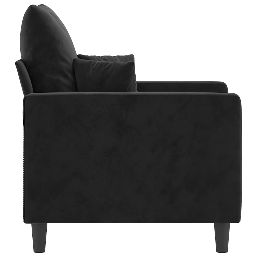 Poltrona 60 cm veludo preto