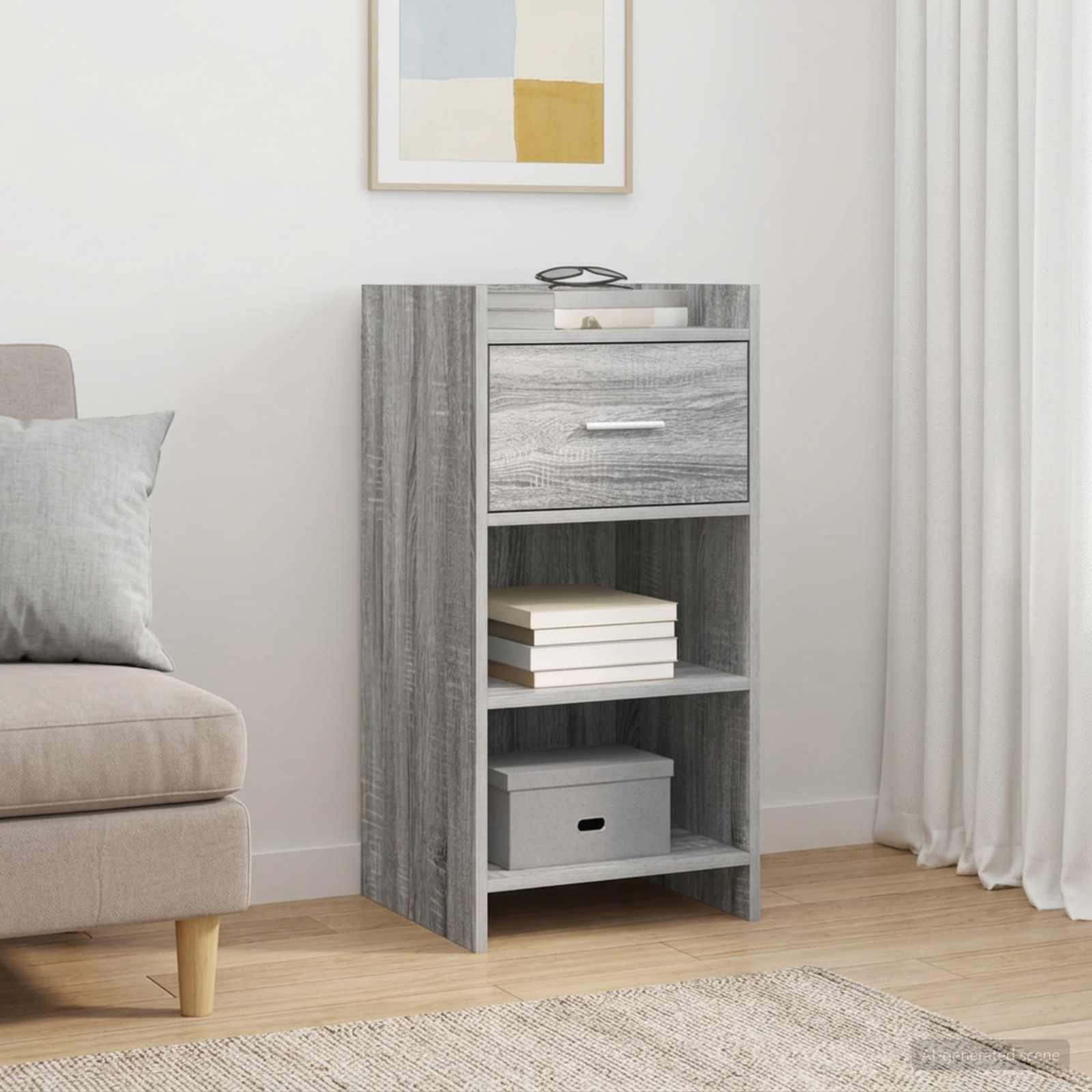 Buffet sonoma cinzento 40 x 36 x 80 cm derivados de madeira