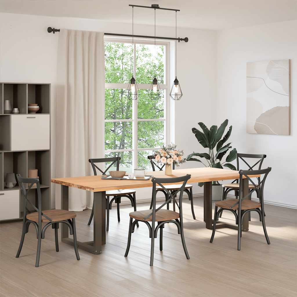 Pés de mesa de jantar em forma de t, 2 peças, preto, 70x35x(72-73) cm, aço