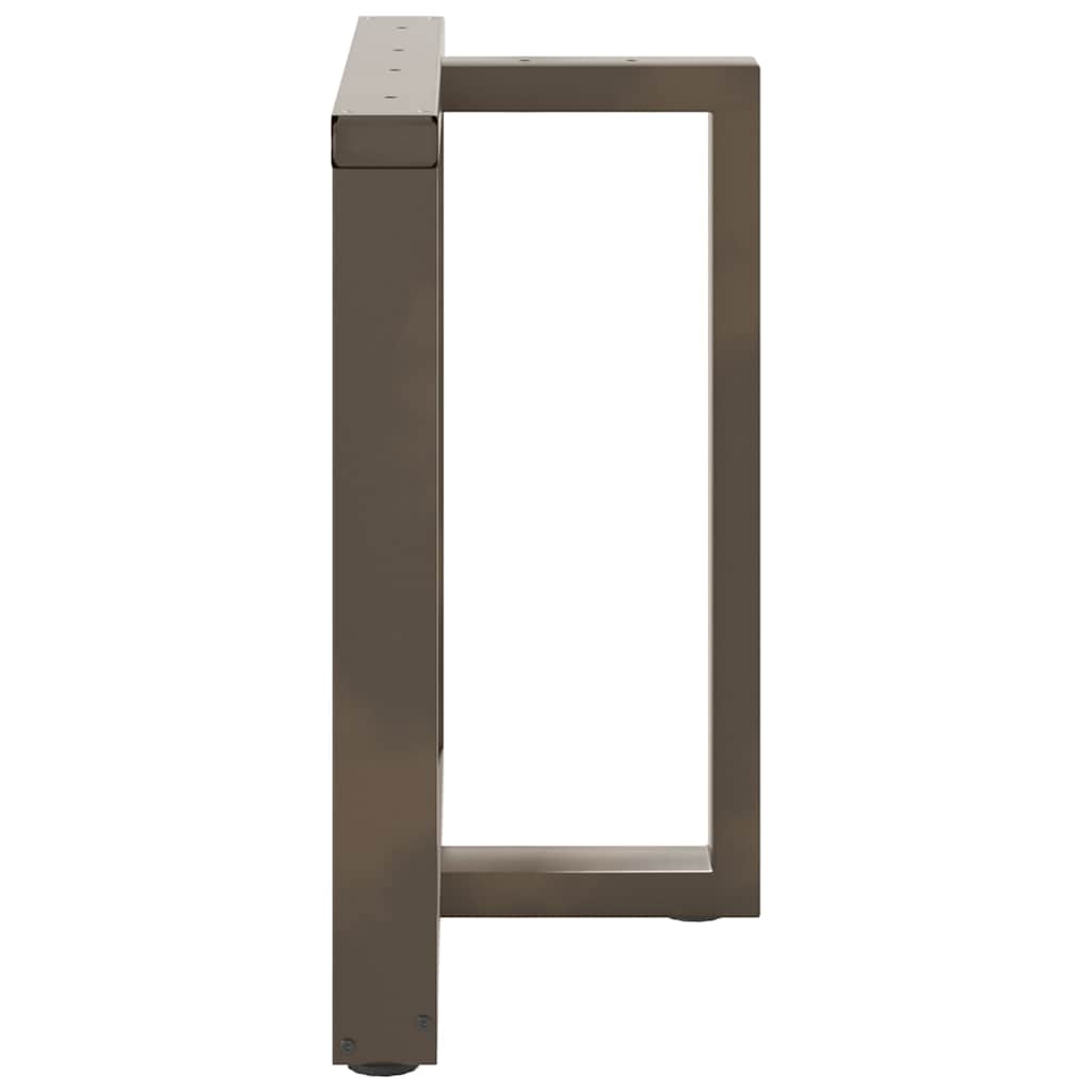 Pés de mesa de jantar em forma de t, 2 peças, preto, 70x35x(72-73) cm, aço