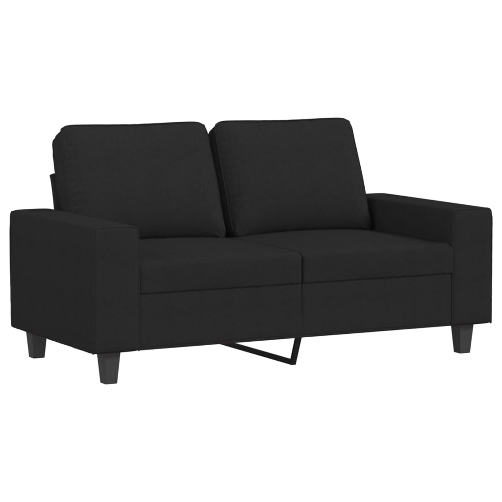 2 Pcs conjunto de sofás tecido preto