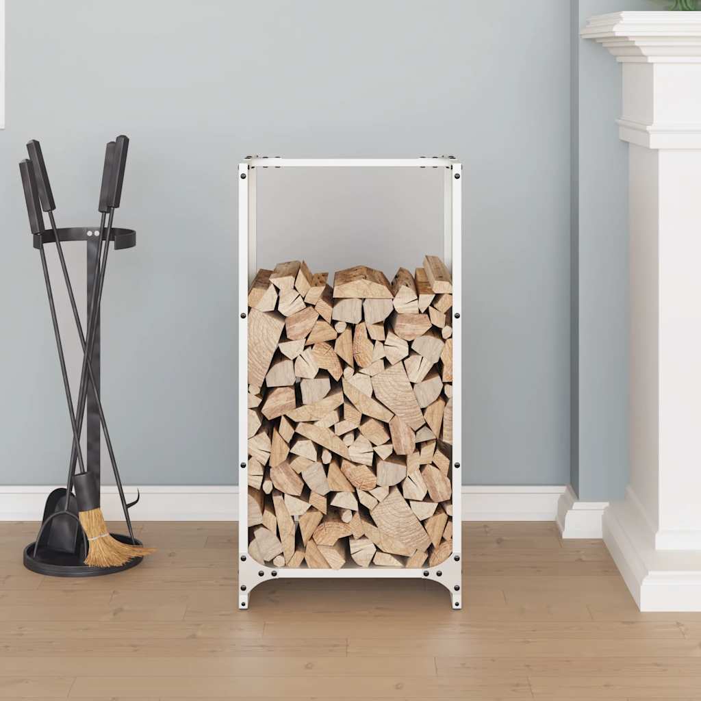 Suporte para lenha 40x30x80 cm aço laminado a frio branco