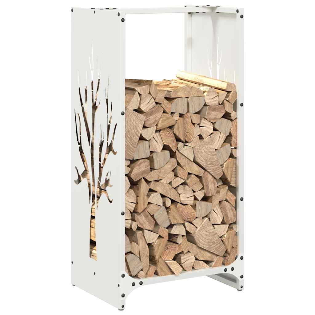 Suporte para lenha 40x30x80 cm aço laminado a frio branco