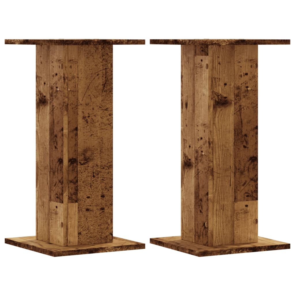 Suportes de colunas 2 pcs derivados de madeira madeira velha
