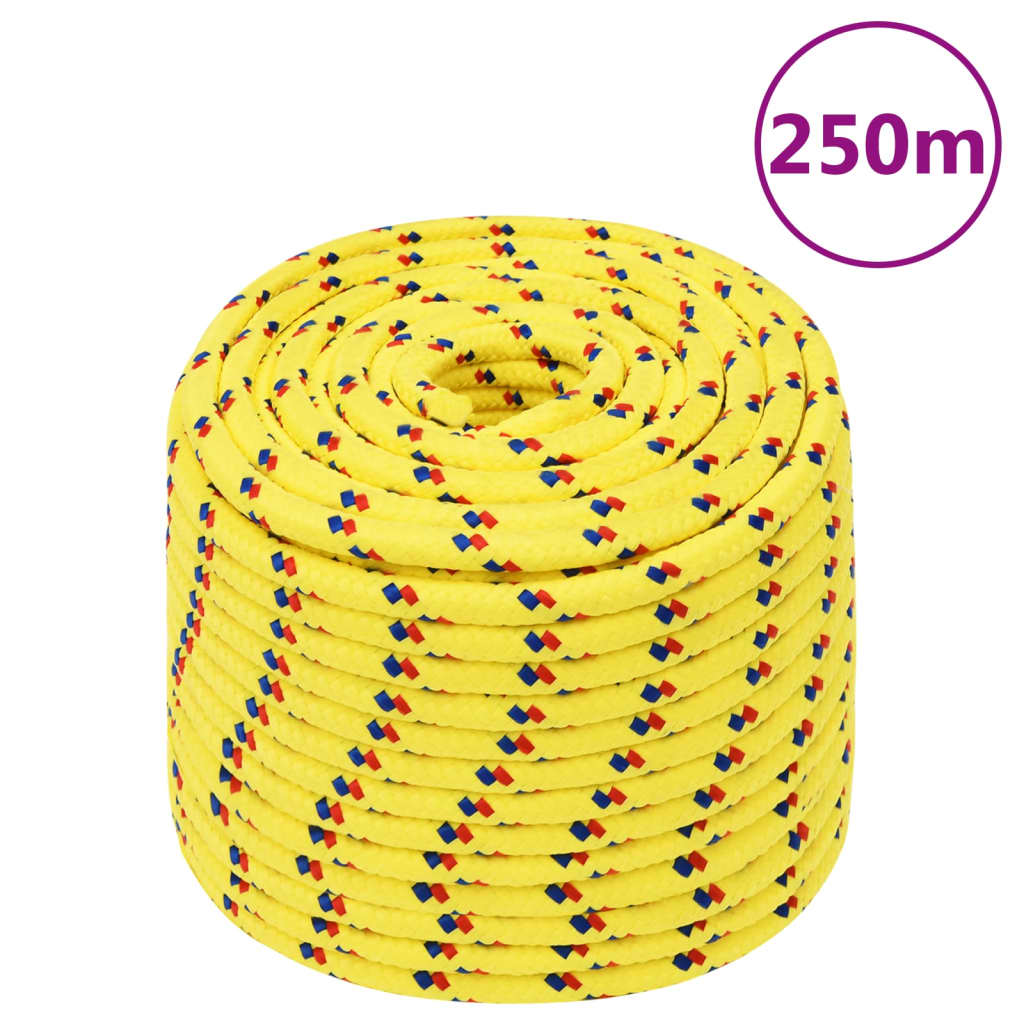 Corda de barco 12 mm 250 m polipropileno amarelo