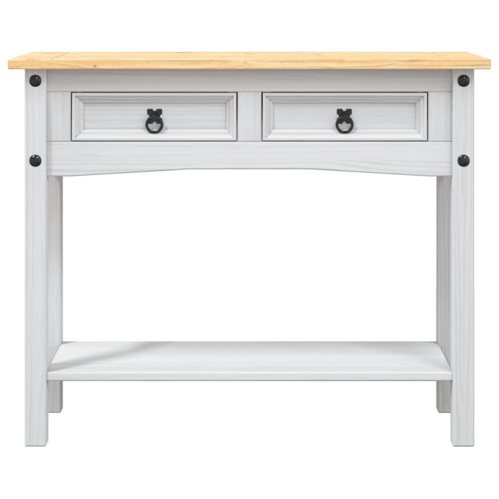 Mesa consola corona pinho mexicano 90x34,5x73 cm branco