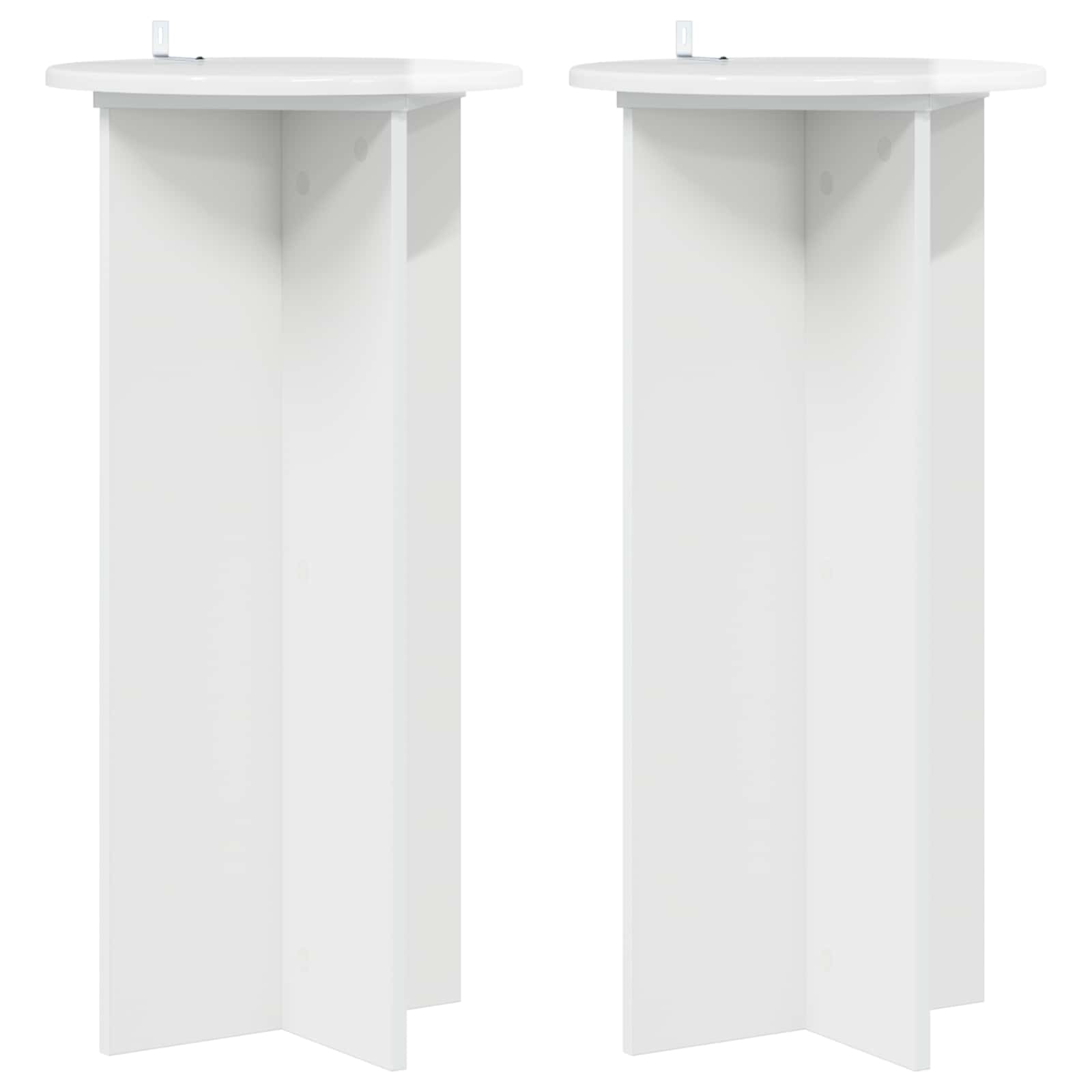 Suporte para plantas 2 unid. branco brilhante 40 x 40 x 80 cm