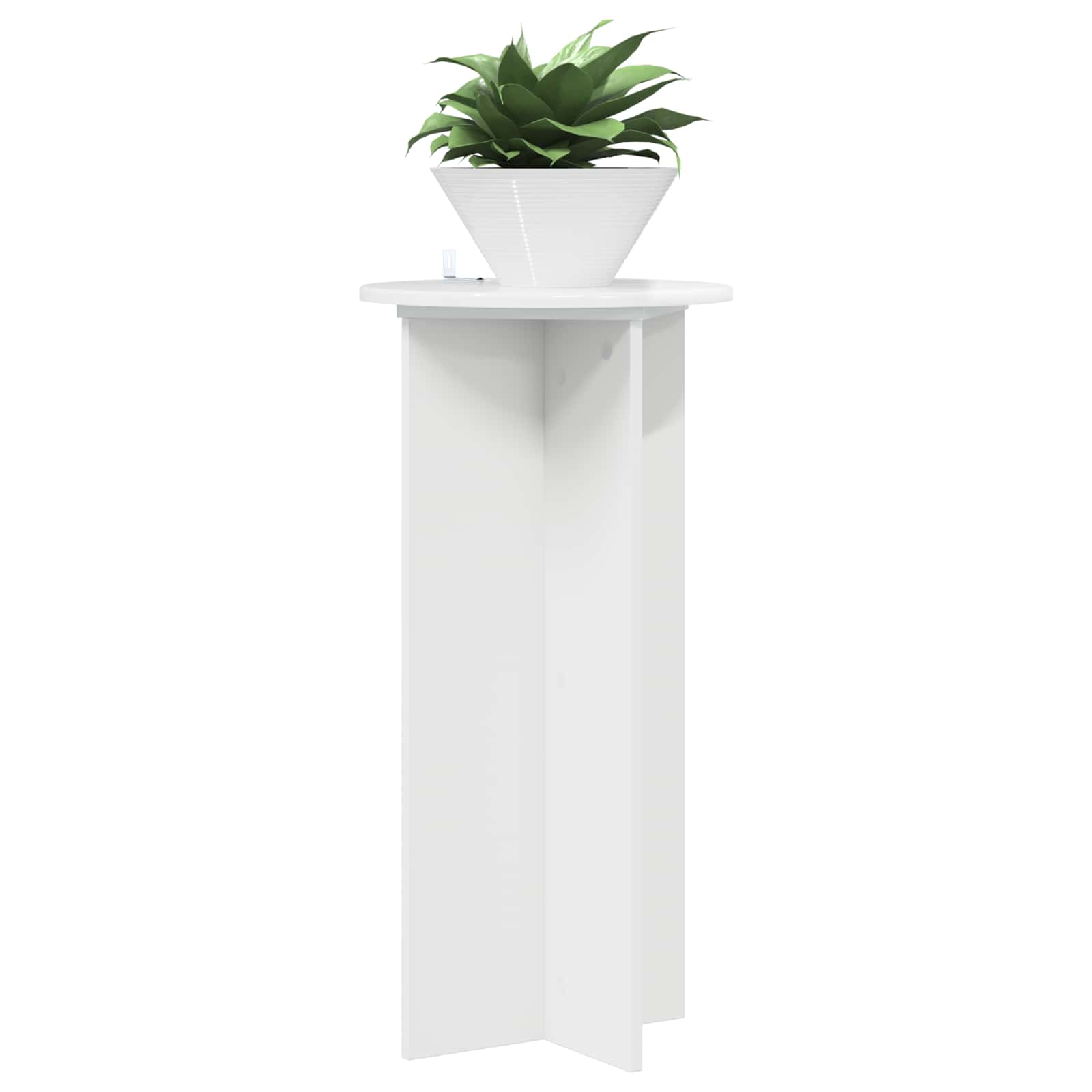 Suporte para plantas 2 unid. branco brilhante 40 x 40 x 80 cm