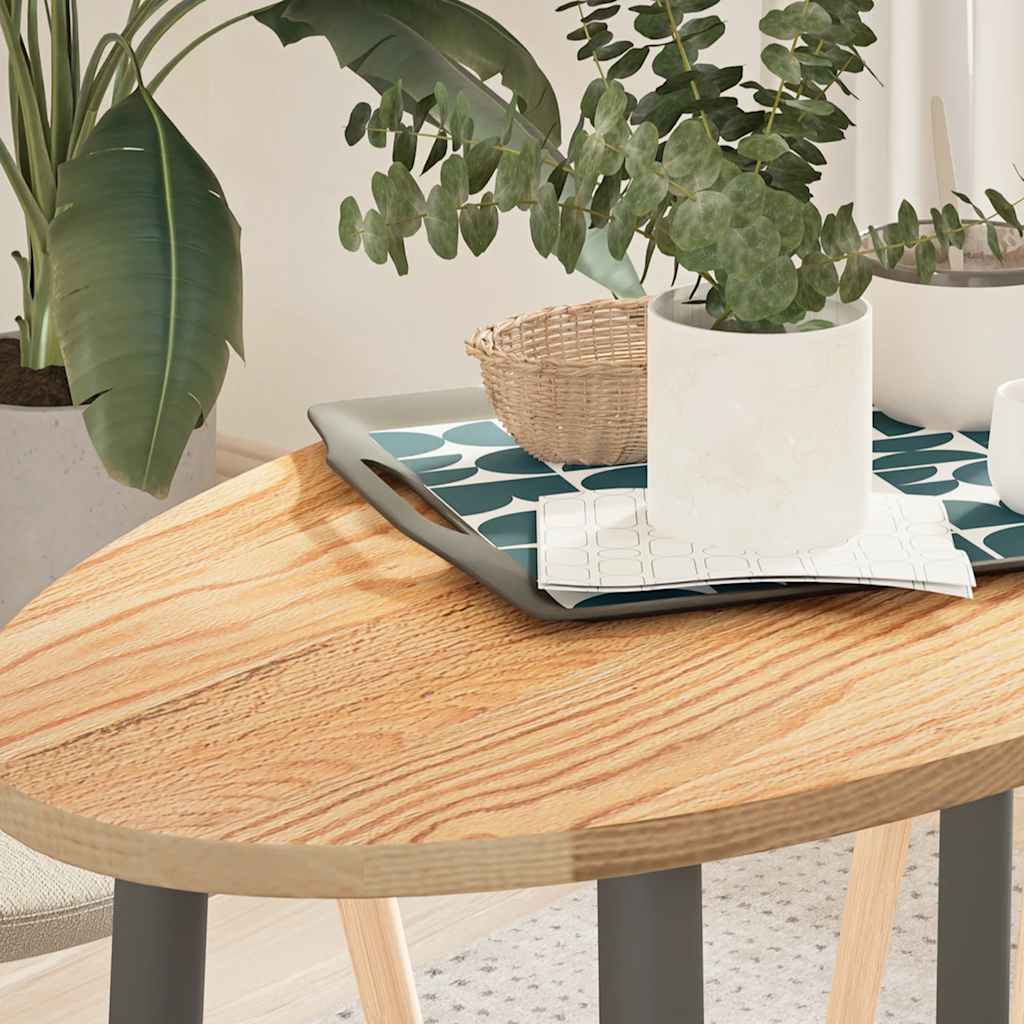 Tampo de mesa 100x50x2 cm madeira de carvalho maciça oval