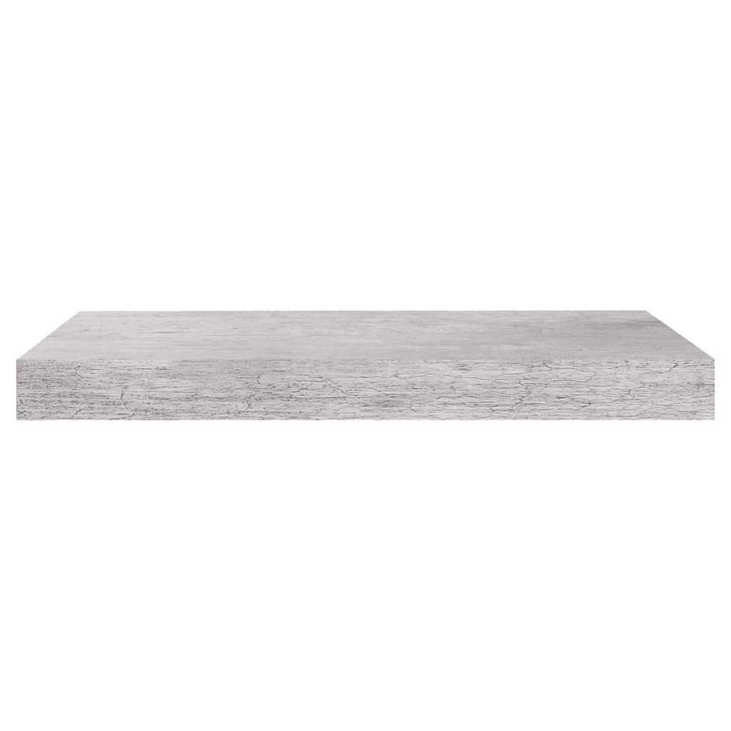 Prateleira de parede suspensa 50x23,5x3,8 cm MDF cinzento cimento