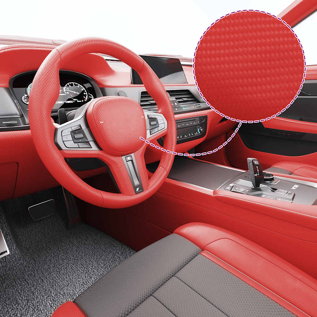Película para carro 100x150 cm vermelho 4d