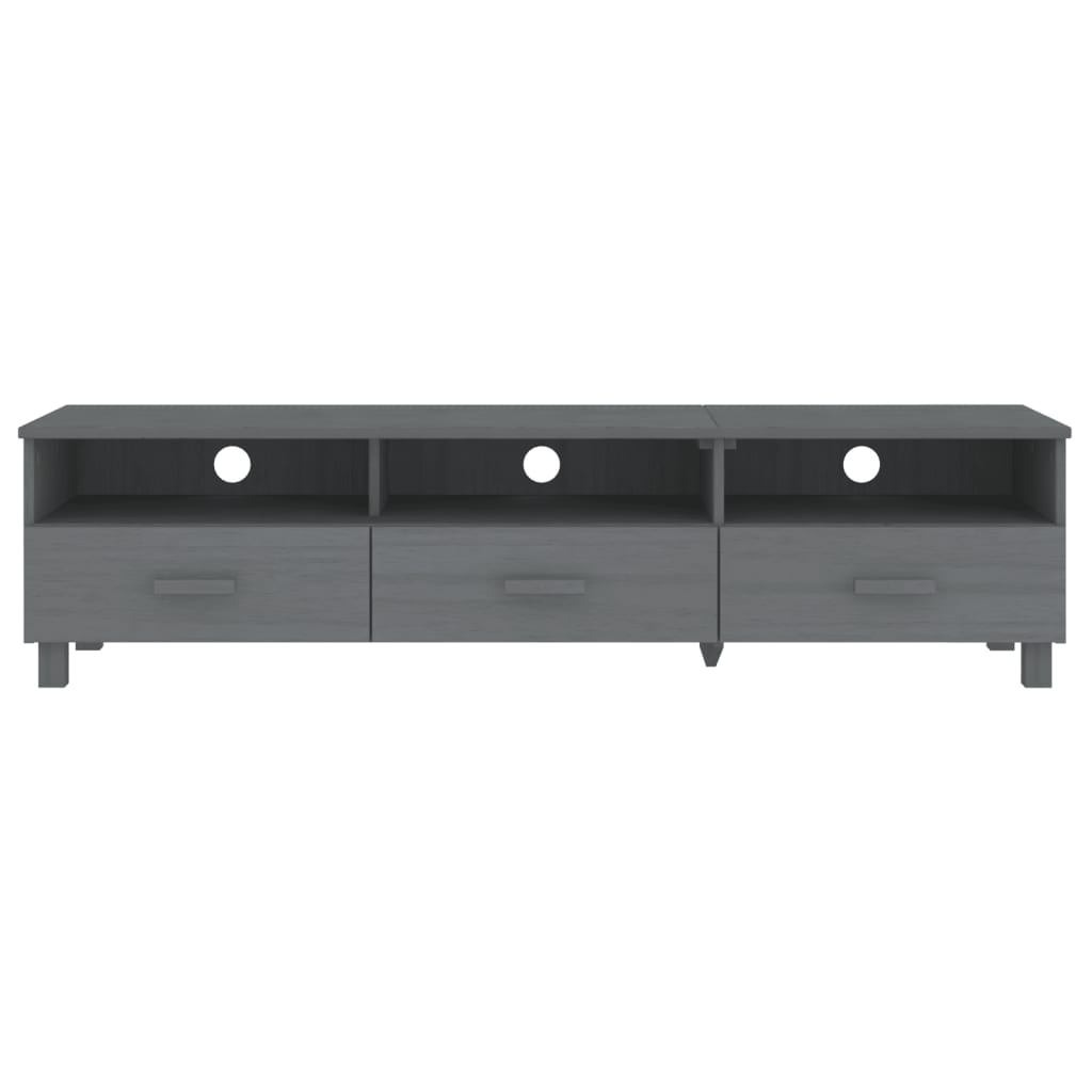 Móvel de TV hamar 158x40x40 cm pinho maciço cinza-escuro