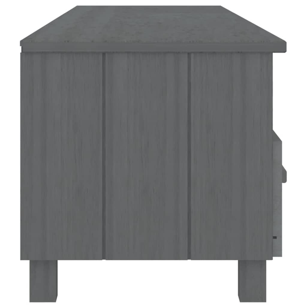 Móvel de TV hamar 158x40x40 cm pinho maciço cinza-escuro