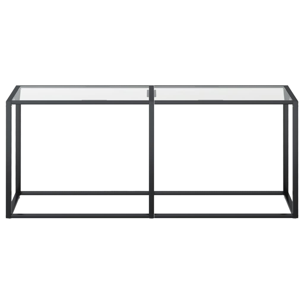 Mesa consola transparente 180x35x75,5 cm vidro temperado