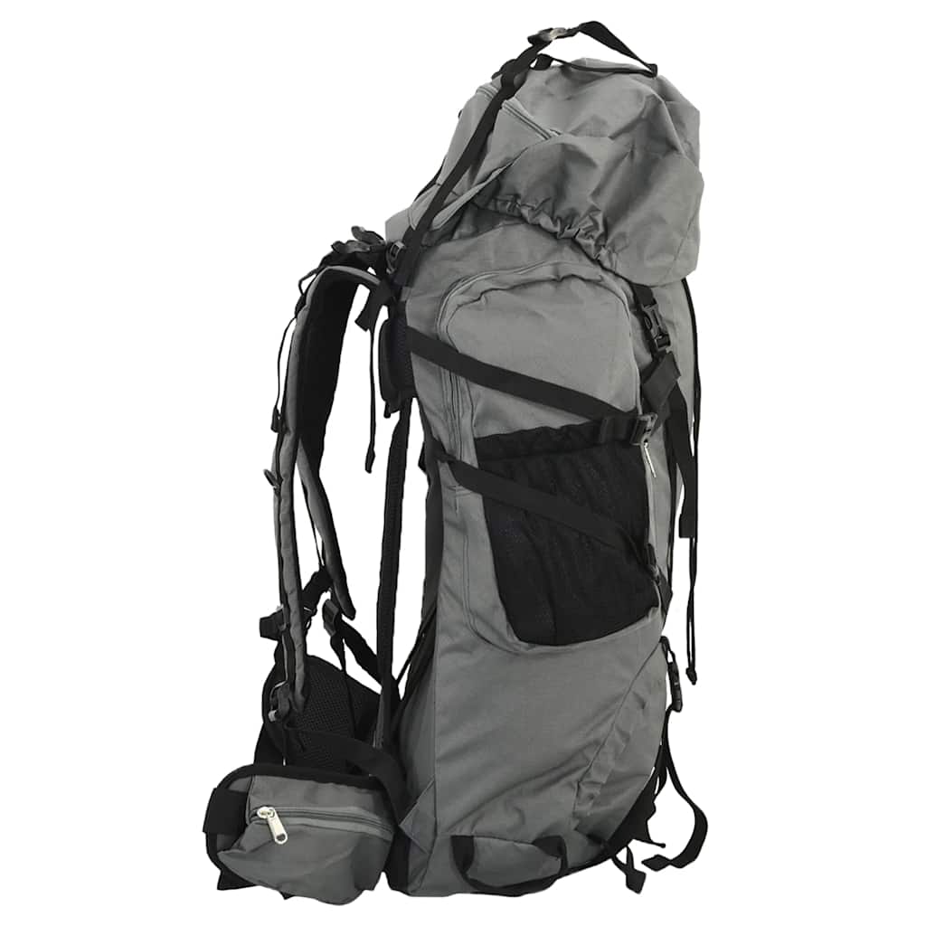 Mochila para caminhadas 100 l tecido oxford cinzento