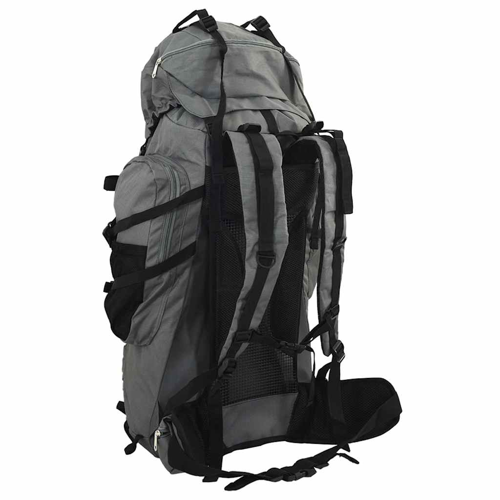 Mochila para caminhadas 100 l tecido oxford cinzento