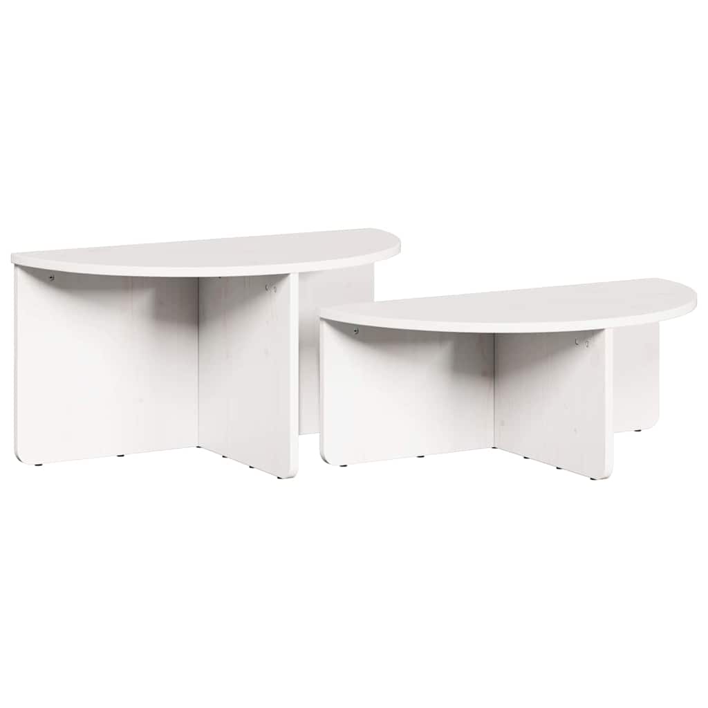 Mesa de centro 2 unid. branco 79 x 39,5 x 40 cm