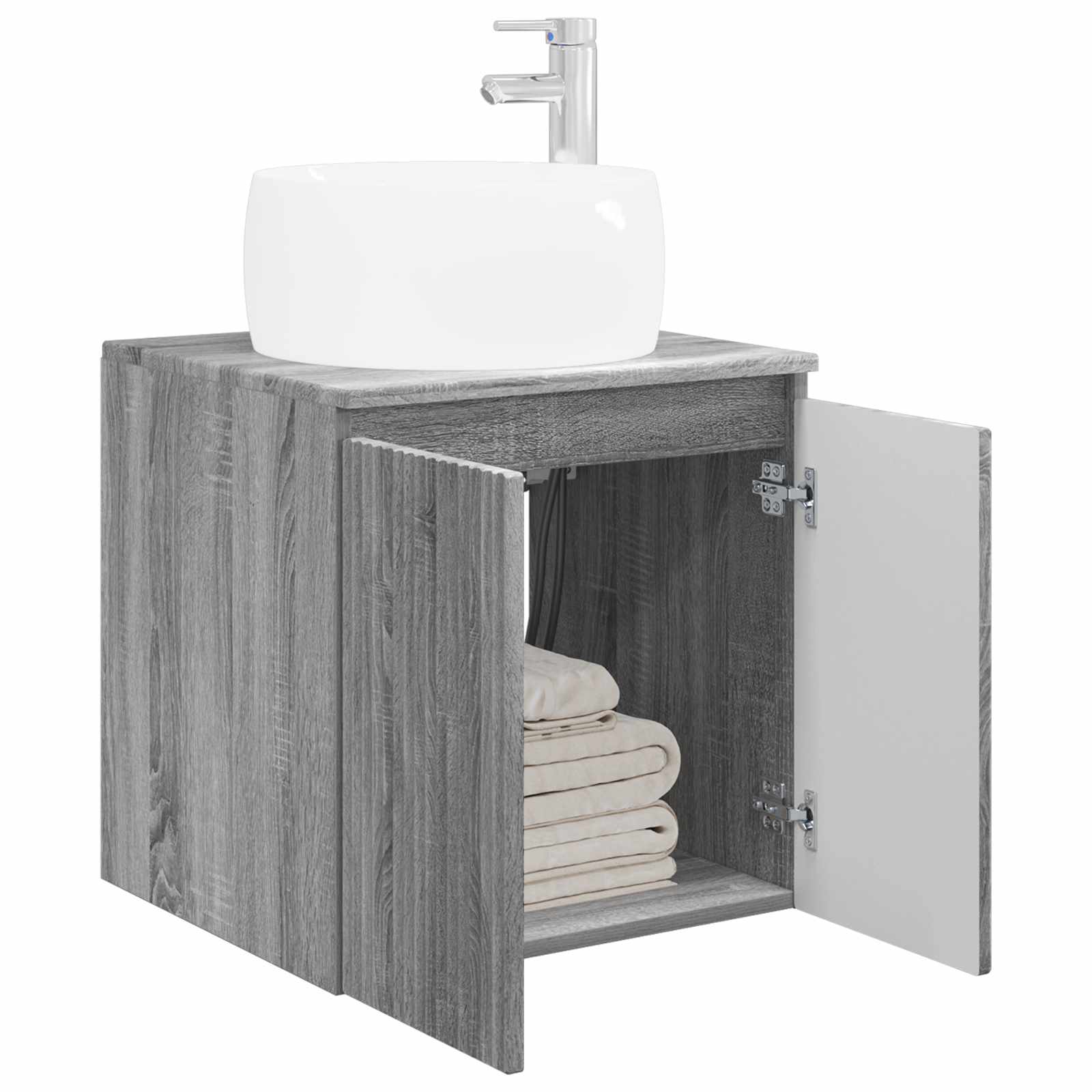 Vaidade com pia suspensa sonoma cinzento 49,5 x 44,5 x 66 cm