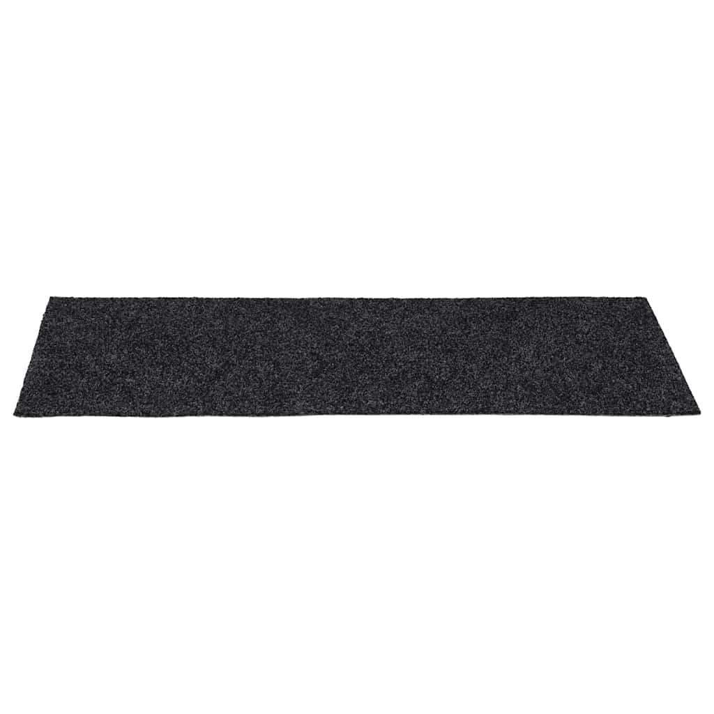 Tapetes de escada autoadesivos 30 peças 60x25 cm cinzento escuro retangulares
