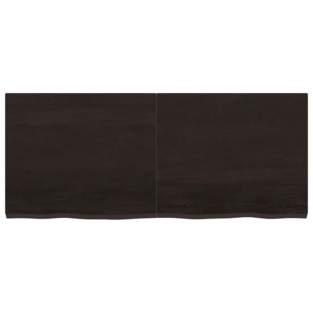 Bancada p/ wc 120x50x(2-4)cm madeira tratada maciça castanho