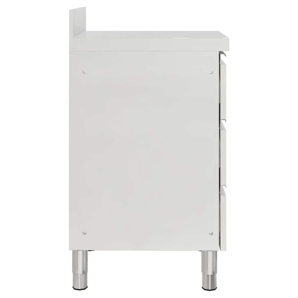 Armário de cozinha comercial com 3 gavetas 50x60x96 cm