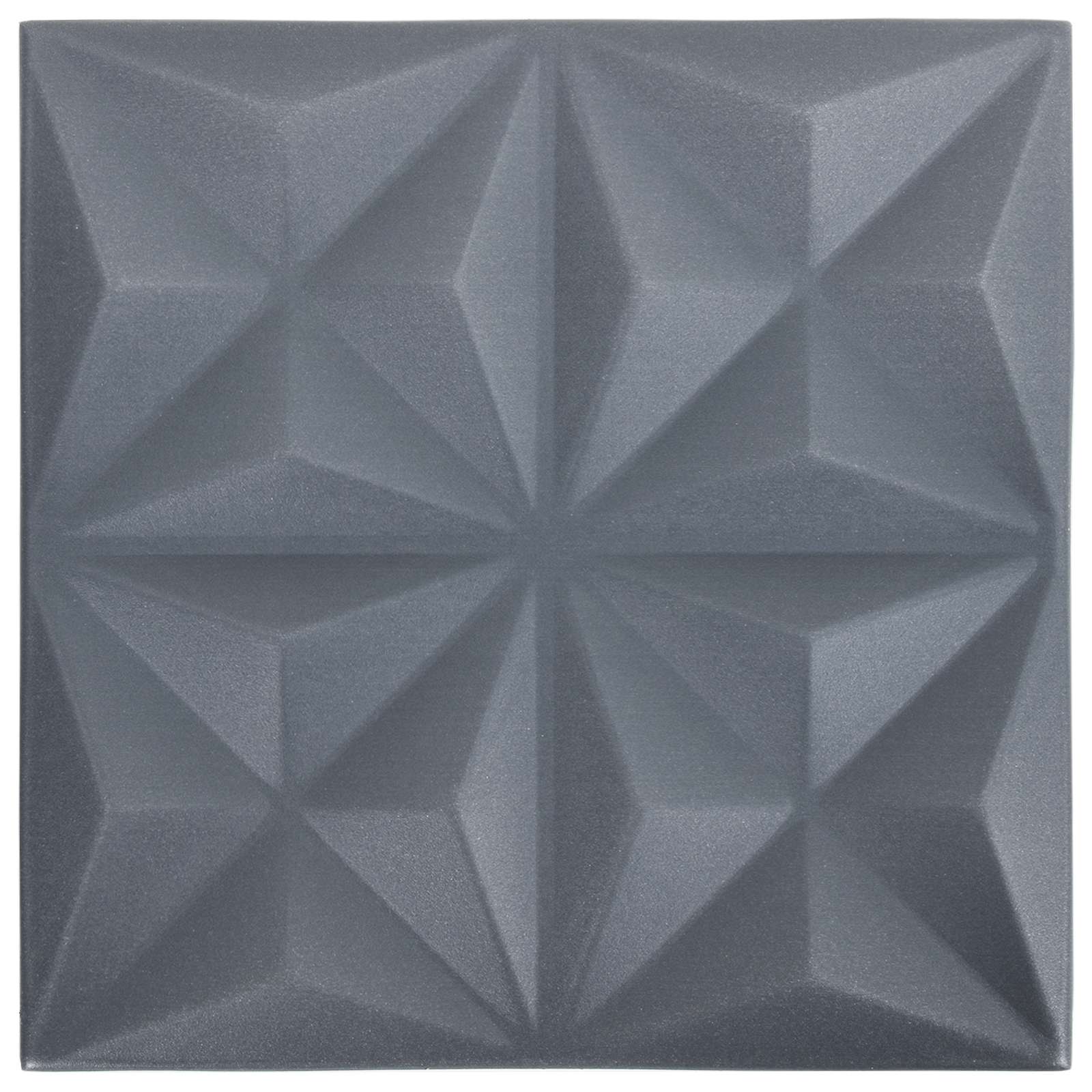 Painéis de parede 12 unid. 50 x 50 cm origami cinza espuma xps