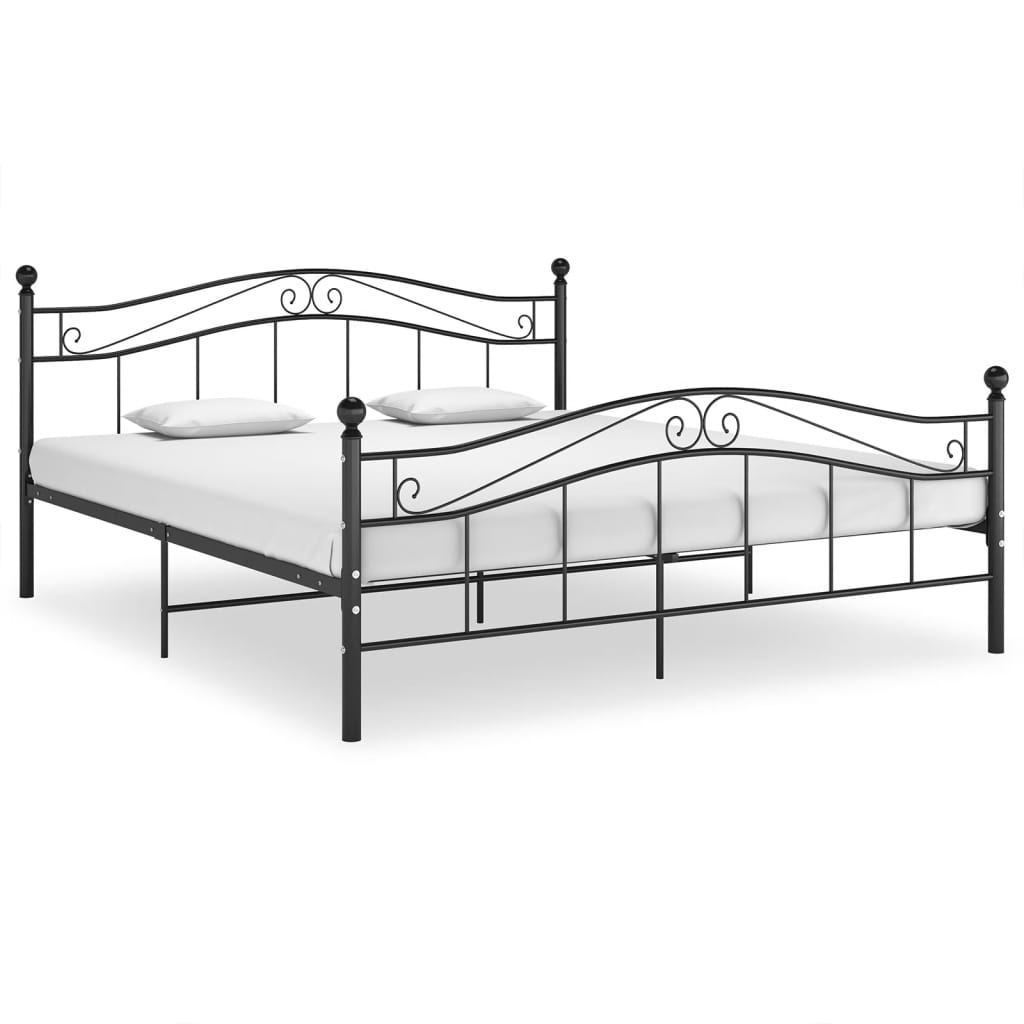 Estrutura de cama 160x200 cm metal preto