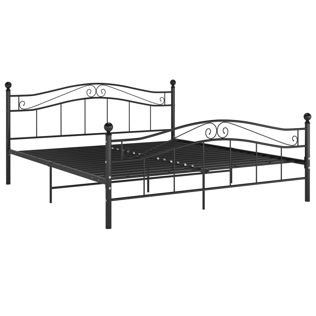 Estrutura de cama 160x200 cm metal preto