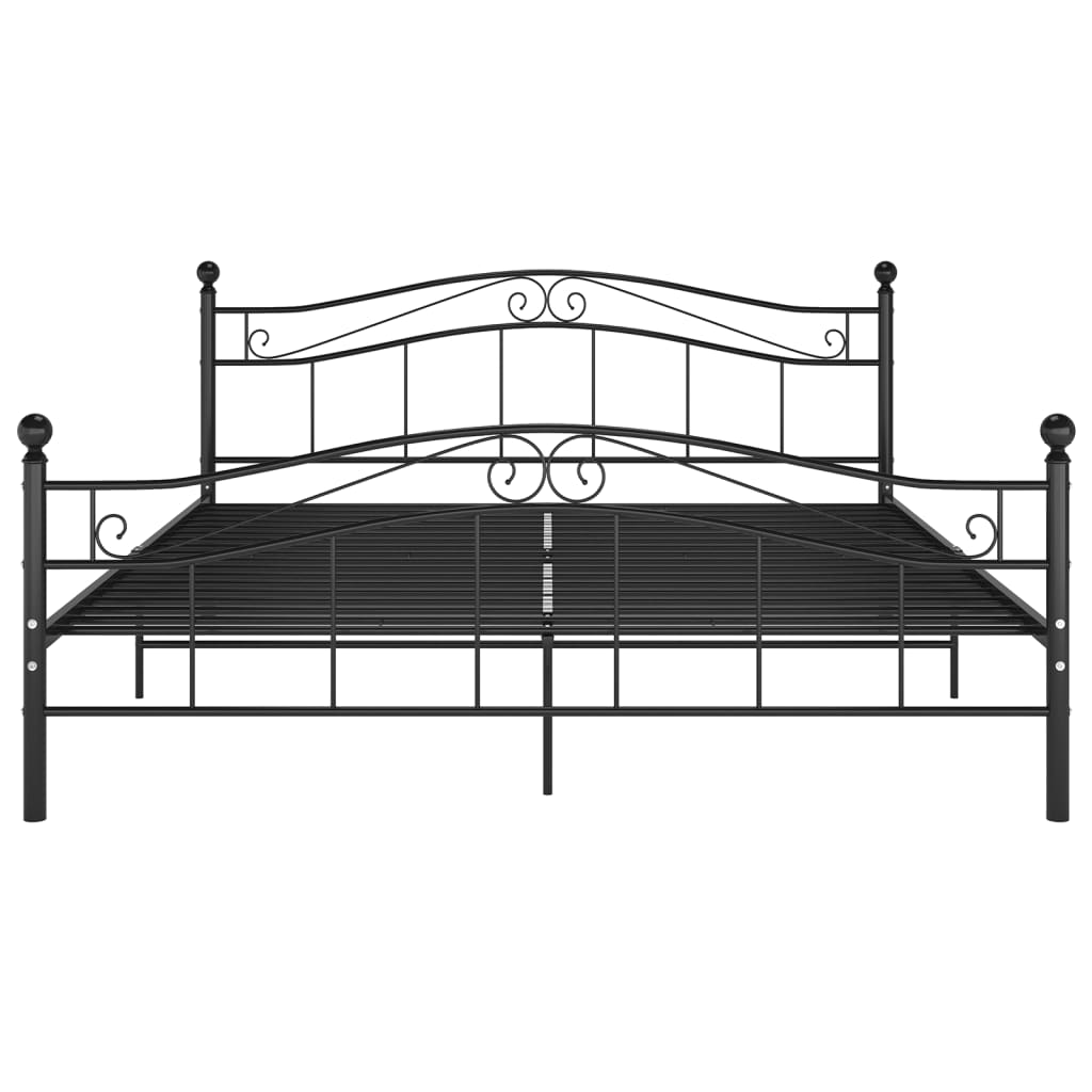 Estrutura de cama 160x200 cm metal preto