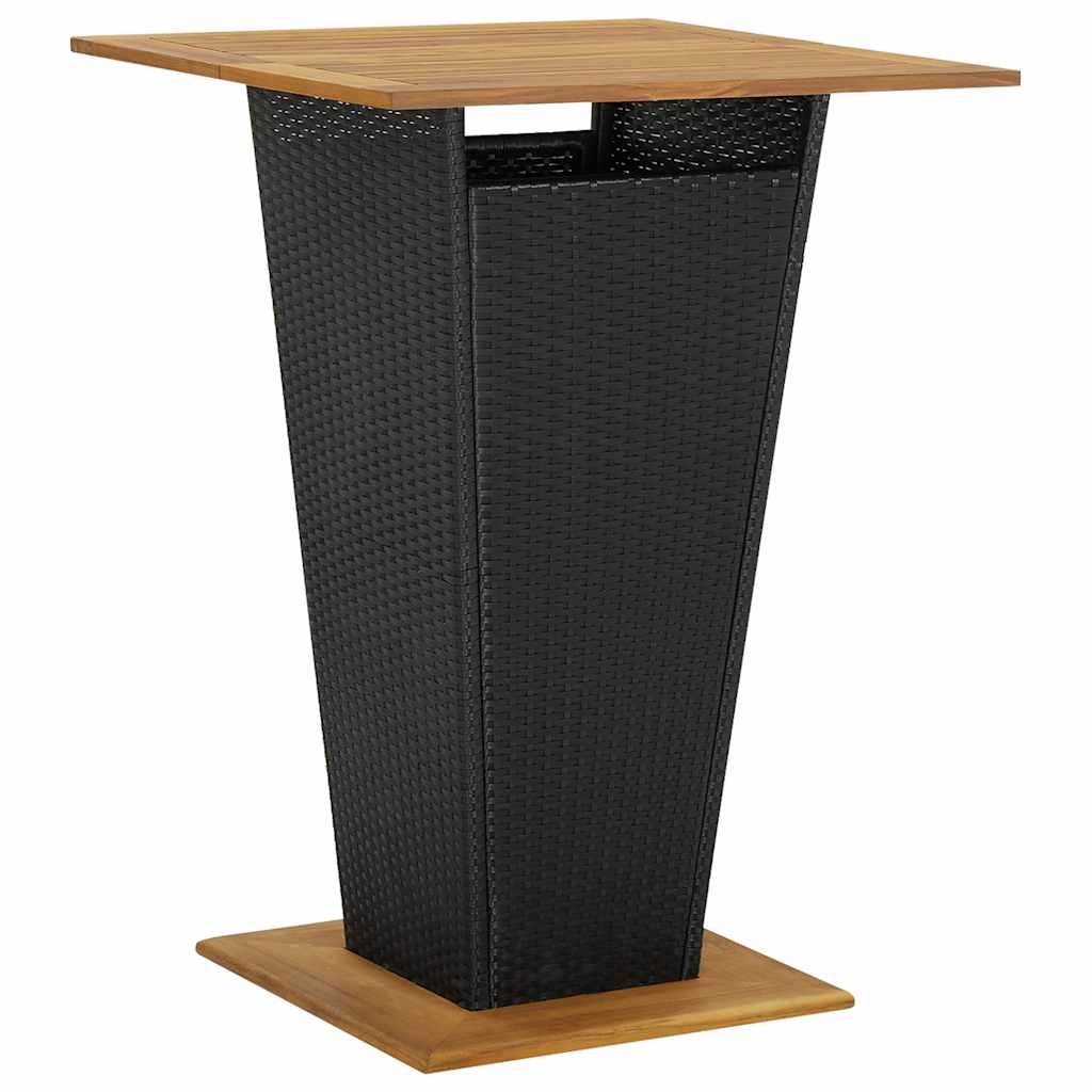 5 Pcs conjunto de bar para jardim preto