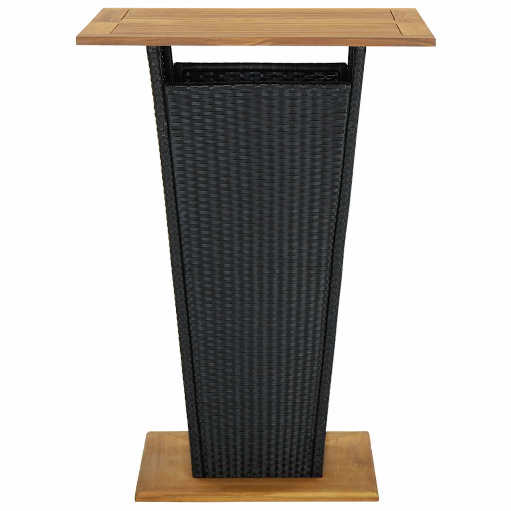 5 Pcs conjunto de bar para jardim preto