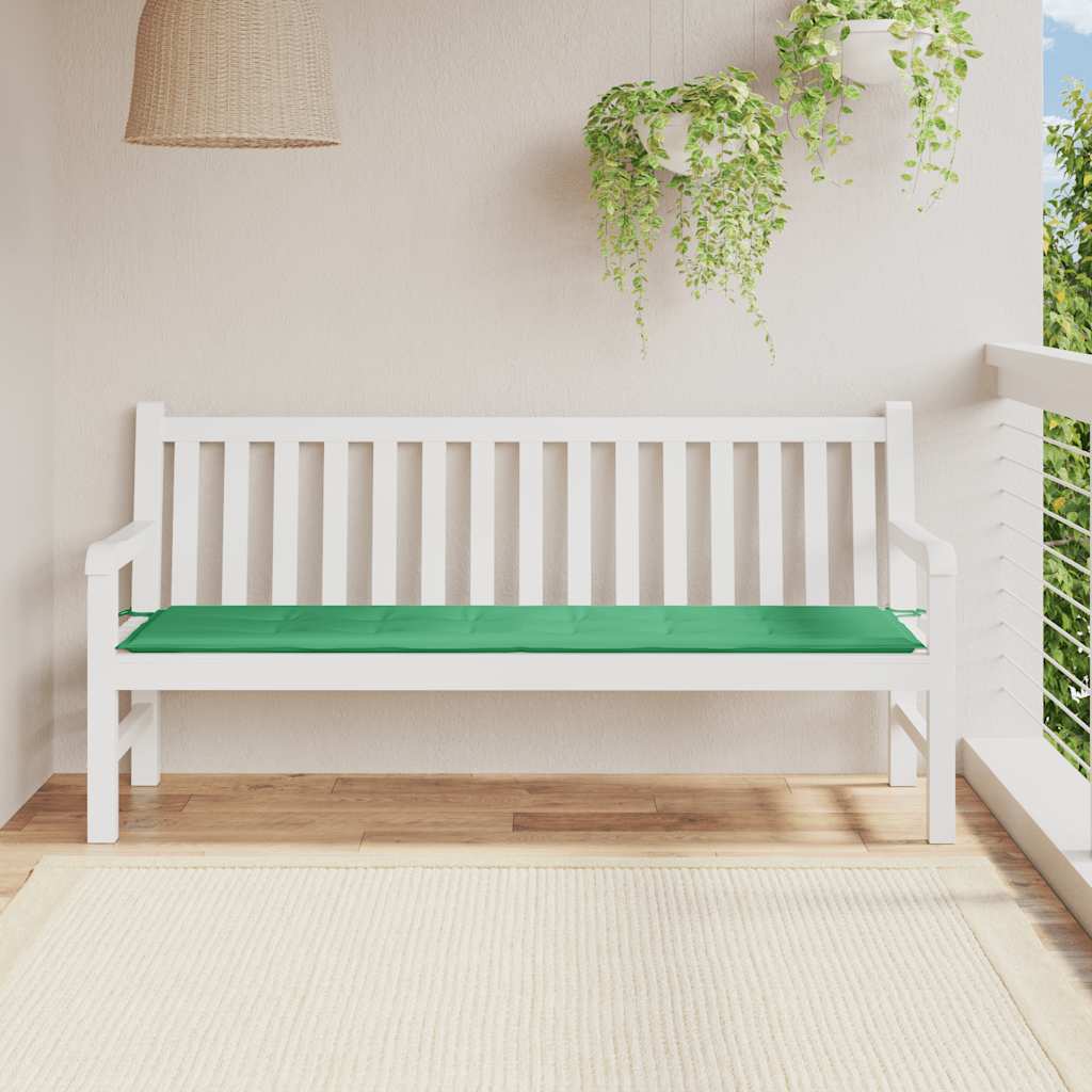 Almofadão p/ banco de jardim 180x50x3 cm tecido oxford verde