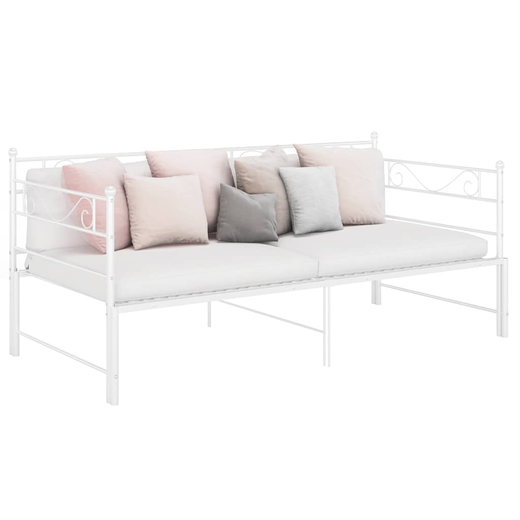 Estrutura sofá-cama de puxar 90x200 cm metal branco