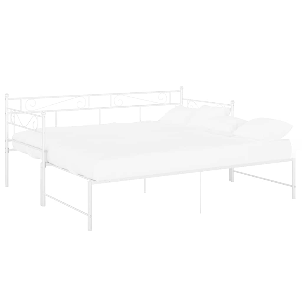 Estrutura sofá-cama de puxar 90x200 cm metal branco