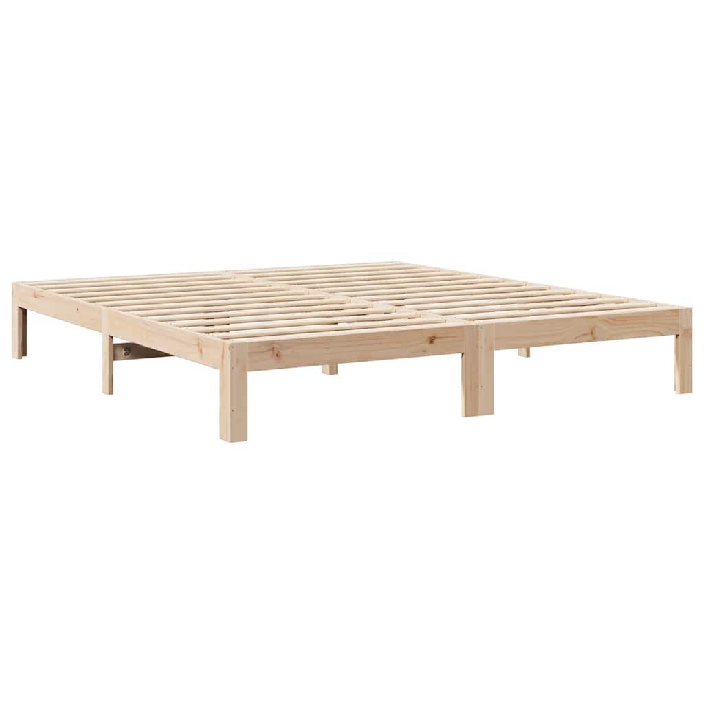 Cama sem colchão 160x200 cm madeira de pinho maciça