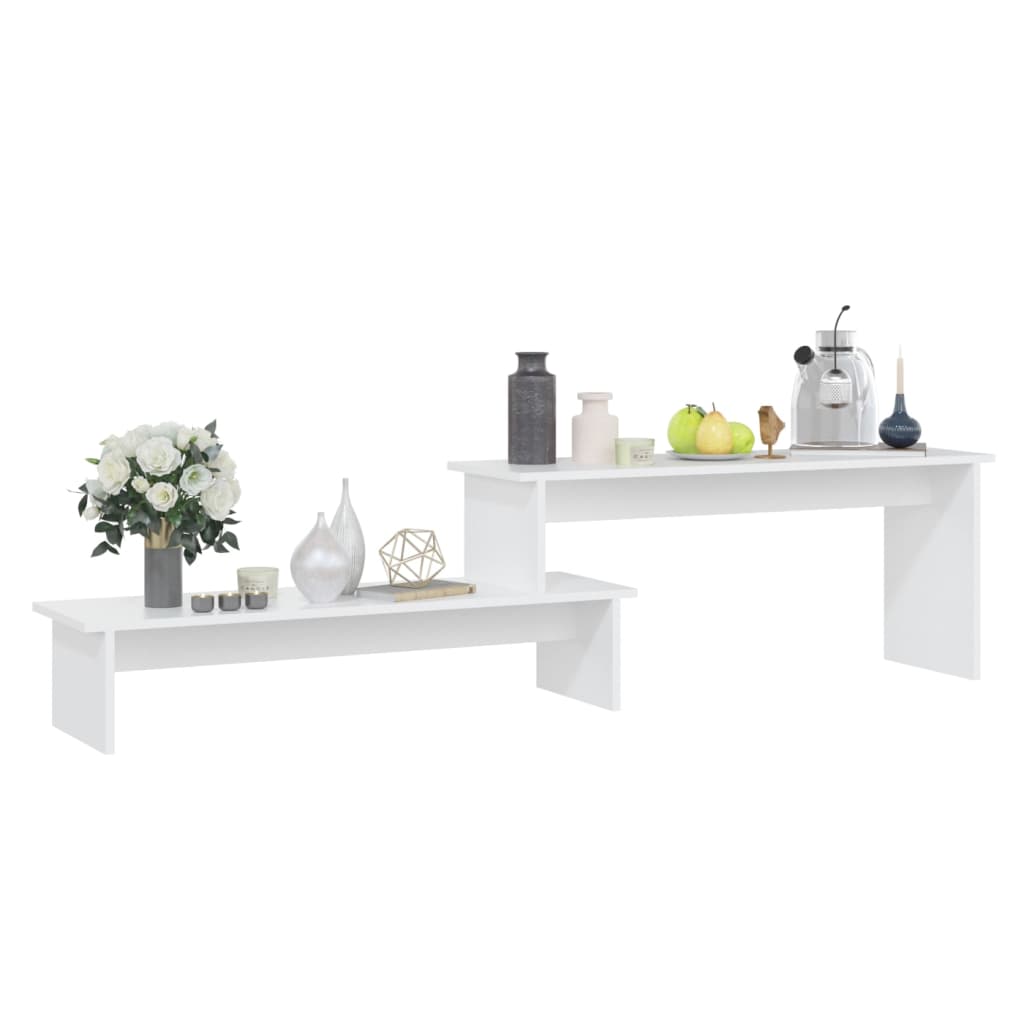 Móvel de TV 180x30x43 cm derivados de madeira branco