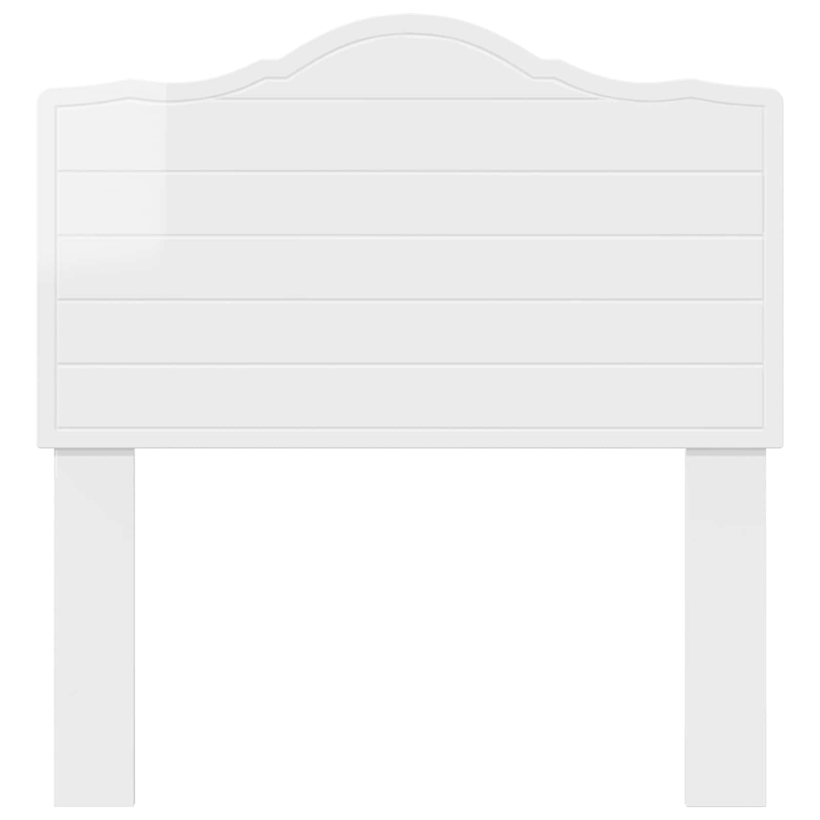 Cabeceira branco brilhante derivados de madeira