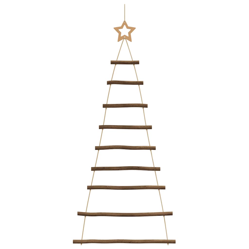 Árvores de natal suspensas com estrelas no topo 2 peças 55x120 cm galho natural