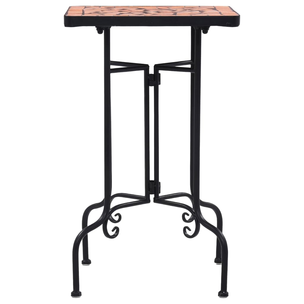 Mesa de apoio em mosaico cerâmica terracota
