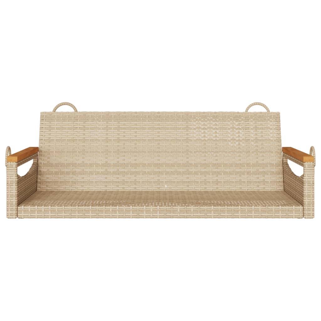 Banco baloiço 109x62x40 cm vime PE bege